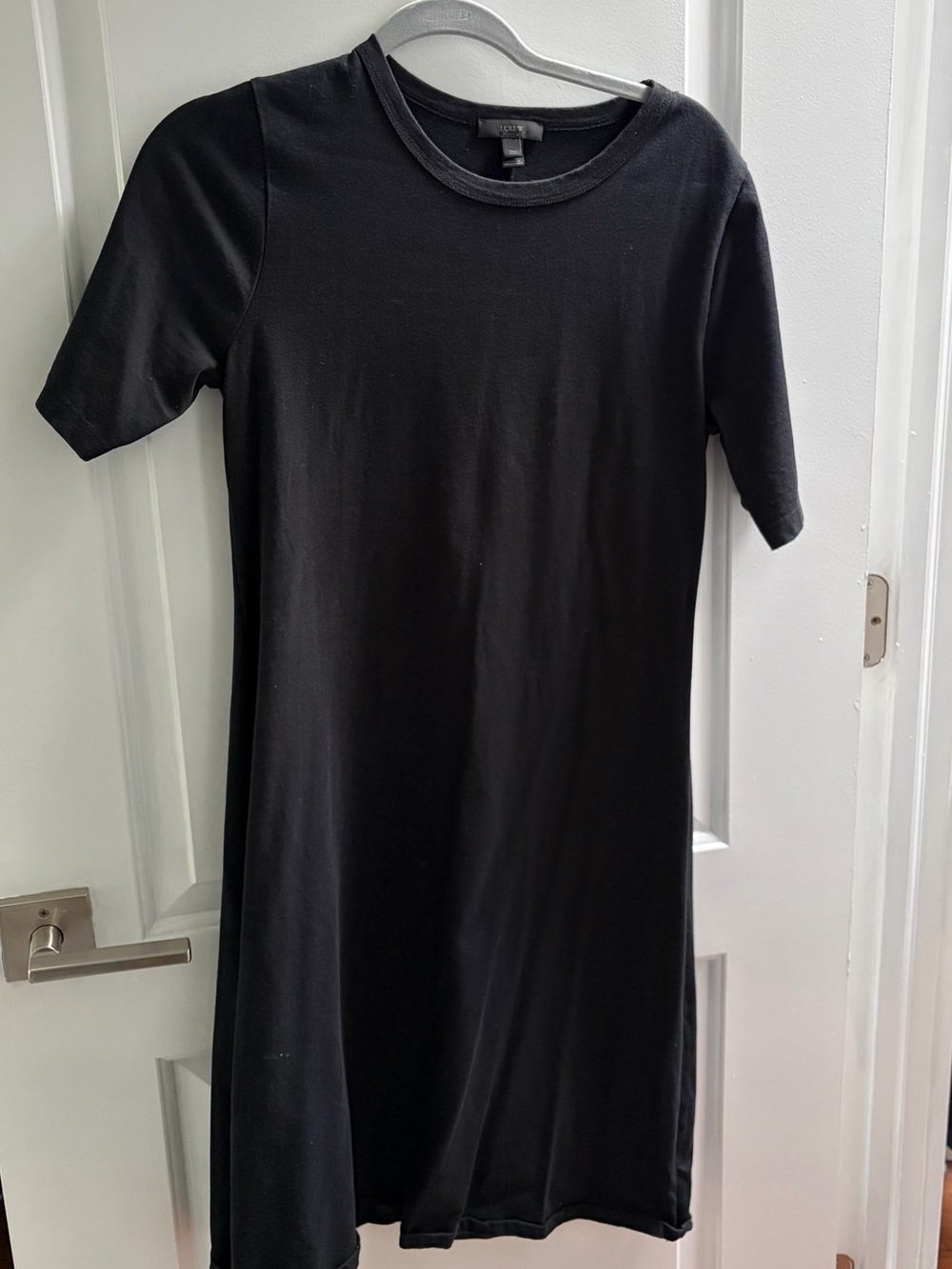 J. Crew Black Cotton Tee Dress